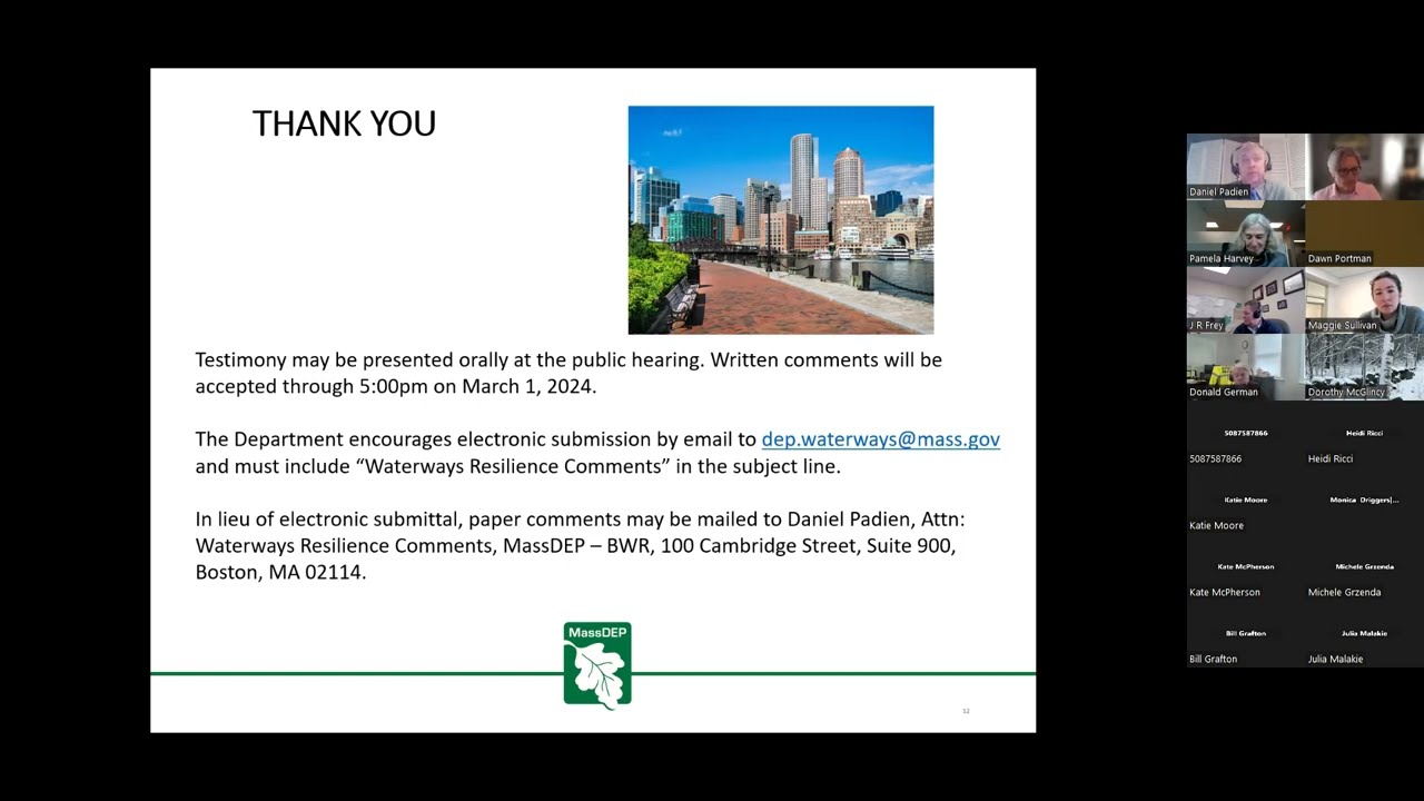 Waterways Resilience Public Hearing #1 - January 25, 2024