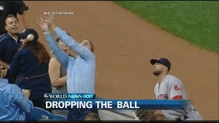 Yankees Fan Botches Catching Three Foul Balls