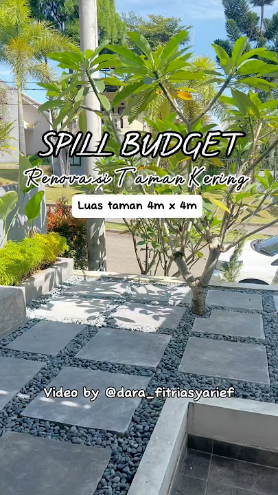 Renovasi taman low budget #budgeting #spillbudget #tamanminimalis #videotrending