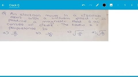An electron moves in a circular orbit with a uniform speed v It produce a Magnetic field B (English)