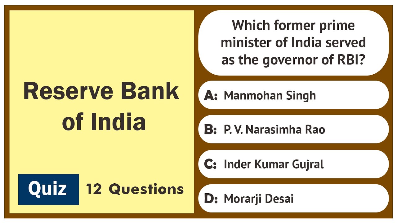 Gyro Rbi Question RBI Quiz | 12 Questions | Reserve Bank of India | India General ...