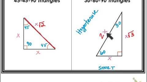 Geometry 8.2b - 45-45-90 & 30-60-90 Triangles