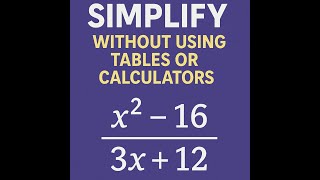 Famous Simplify without using tables or calculators Profile