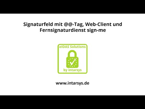 Signaturfeld mit @@-Tag, Web-Client und Fernsignaturdienst sign-me