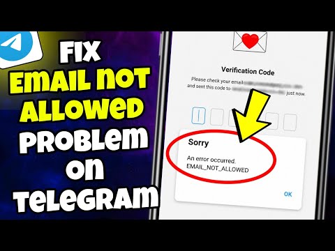 Fix "Sorry, An error occured, Email not allowed" Problem on Telegram 