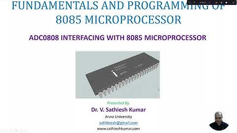 ADC Interfacing with 8085 Microprocessor