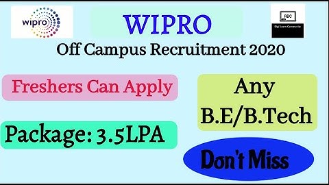 Wipro Recruitment 2021 | Wipro NLTH 2021 | Recruitment Process Updates