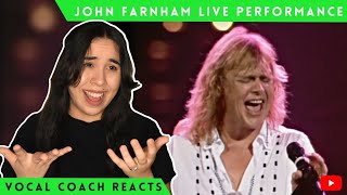 Australian Singer John Farnham Captivates Thousands with his Live Performance of 'Help' (1980s)