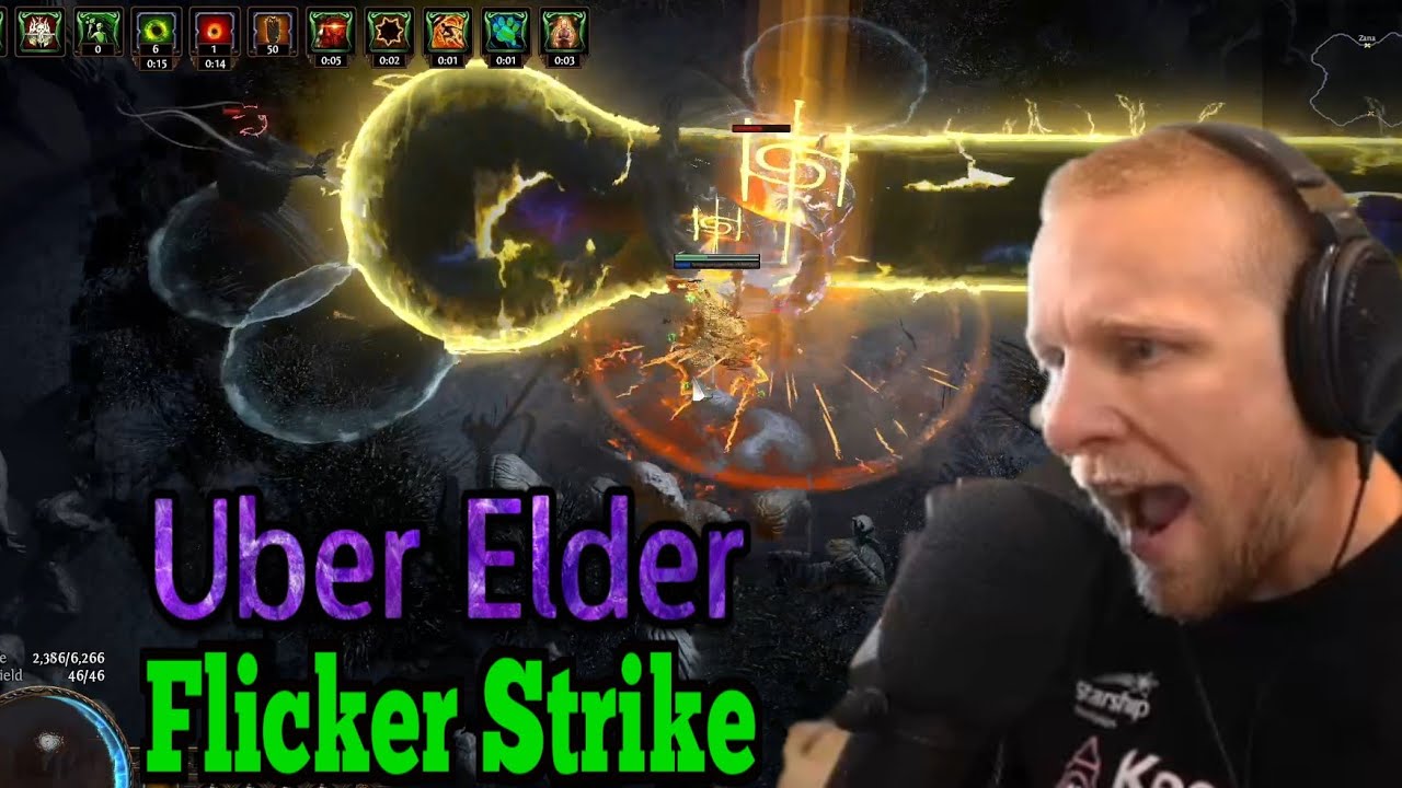 POE: Heist! First Uber Elder Attempt of the League! l Flicker Strike Hardcore Trade League (Part 3)