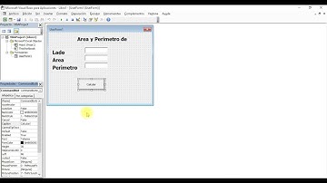 Área y perímetro de un  cuadrado VBA y Excel