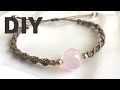 【Simple & Easy】How to make a macrame bracelet with a stone