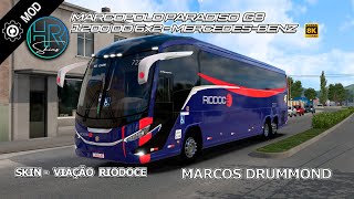 Lançamento Hr Skins Viação Riodoce72337 - Skin Em 8K - Paradiso Marcopolo G8 1200 Mb - Mapa Orb