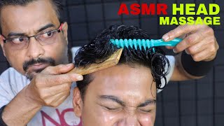Asmr Head Massage With Massive Oil | Scalp Scratching With Comb,Ear Massage For Ultimate relaxation
