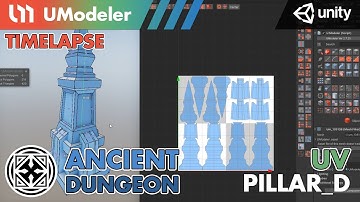 3D Modeling in Unity - Timelapse of Unwrapping a Pillar D in the  Ancient Dungeon with UModeler