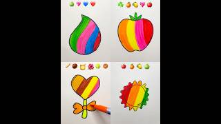 🍎❤️💧☀️satisfying creative drawing #art  #satisfyingvideo #satisfying #video #viral #creative #shorts