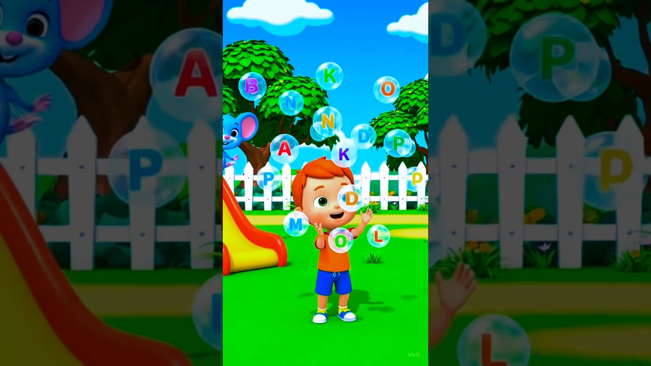 Catch And Learn A,B,C,D Bubbles! Learn for A,B,C  