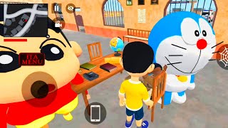 😱 Nobita & Doraemon Full Fight With Police 🚨 | Shinchan Angry Mode | Indian Simulator Gameplay screenshot 2