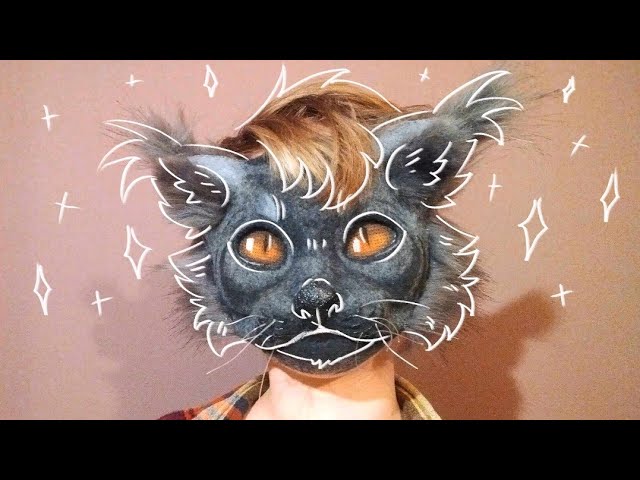 I finished my first therian cat mask today :D maybe I'll show you