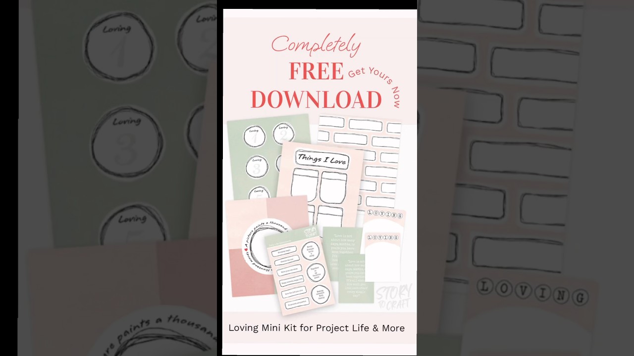 Get your FREE printable scrapbooking kit! Perfect for Project Life, journaling & memory keeping!