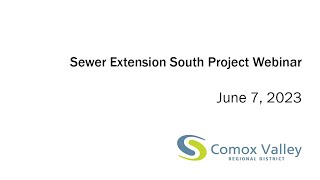 Sewer Extension South Project Webinar