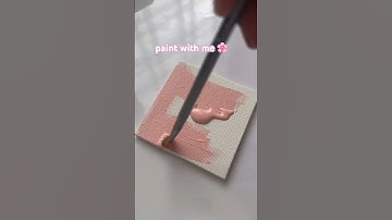 Arabic Calligraphy on a mini canvas! Paint with me 🌸 #art #shorts #artshorts