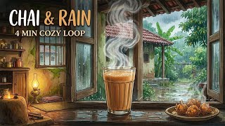 Indian Rainy Day Lofi Beat 🌧️ Chai, Rain & Nostalgia | 4 Min Cozy Monsoon Animation screenshot 4