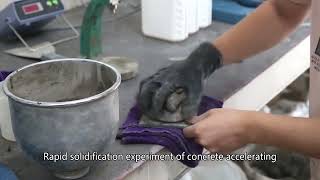 Experimental test of special accelerator for tunnel shotcrete