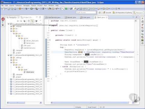 VTC Player   Advanced Java Programming Java SE 7, Running the Remote RMI Client Example