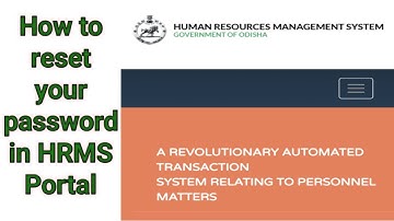 How to reset Password in HRMS portal | Sumanta Kumar