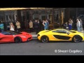 Hyper lineup in London! - Huayra, LaFerrari, P1 + Bugatti Veyron Vitesse!