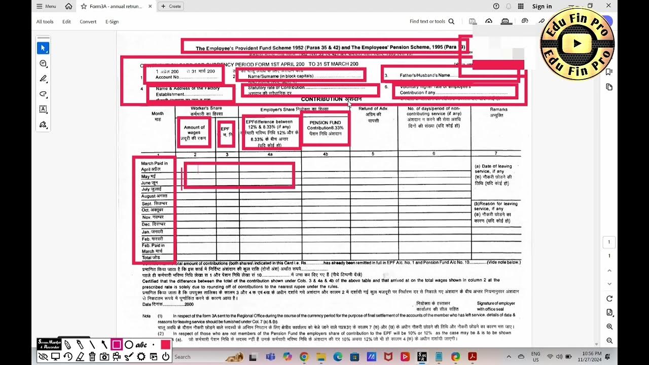 Company not Ready to fill and Submit Form 3A | How to fill PF Form 3A ...