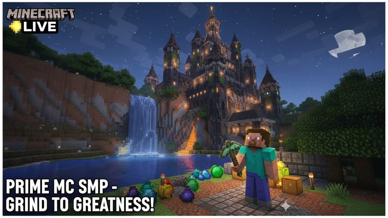 Prime MC SMP LIVE | Resource Grinding and Base Chores!