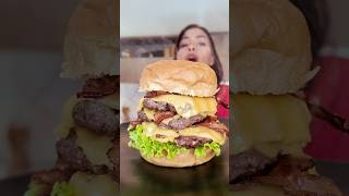 Hamburguesa triple?? prepárala tú mismo en casa❤️ #recetas #hamburguesa #burger #recetasfaciles