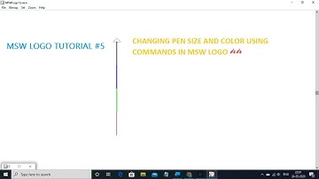 MSW LOGO tutorial #5 | Changing pen size and color using commands