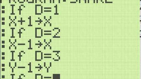 Snake Program on the TI 83/84+