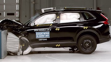 2024 Honda CR-V updated moderate overlap crash test (extended footage)
