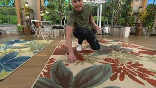 Tommy Bahama Whimsical Fl Indoor Outdoor Rug On Qvc You Tommy Bahama Whimsical Fl Indoor, Tommy Bahama Outdoor Rugs Qvc