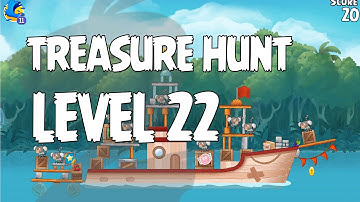 Angry Birds Rio Level 22 Treasure Hunt Walkthrough 3 Star
