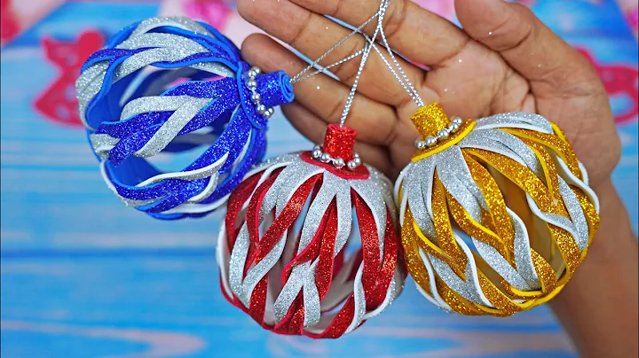 Beautiful Christmas Ornaments😍DIY Xmas Ball Making❄️Handmade Crafts For Christmas Tree Decorations🌲
