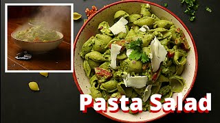 Healthy Pasta Salad | Coriander Pesto | Pesto Pasta Salad Recipe