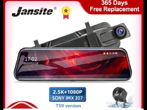 Видеорегистратор зеркало заднего вида Jansite 10 2,5 K T59S - YouTube