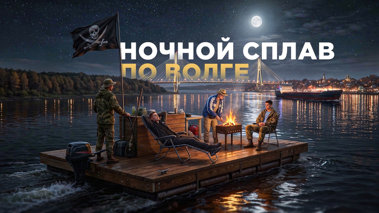 Ночной сплав на плоту по Волге! Плот 2026 | Часть 1