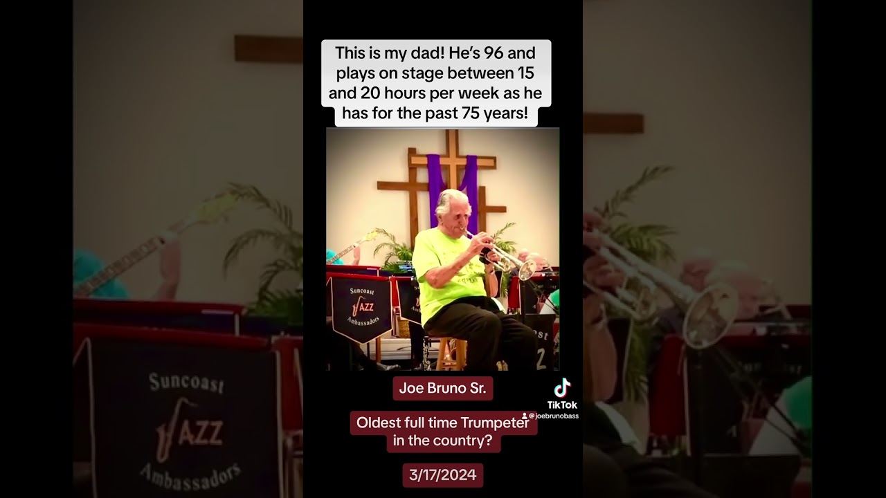 96 year old Trumpet player, Joe Bruno Sr (My Dad) kills it on this Doc Severinsen piece! “Georgia”