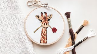 George the Giraffe Embroidery Guide | Embroidery for Beginners | Embroidery Tutorial