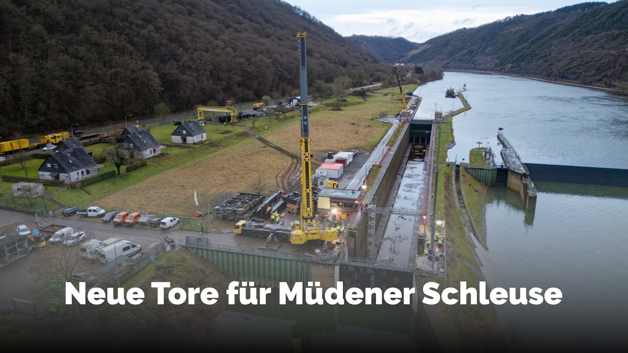 Tore in Müdener Schleuse eingebaut: Schifffahrt auf der Mosel bald wieder frei