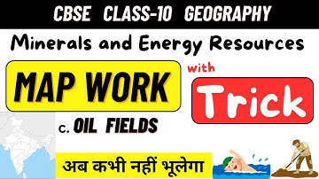 CBSE Class 10 Geography maps of Chapter 5 Minerals and Energy Resources | Oil Fields Board 2025
