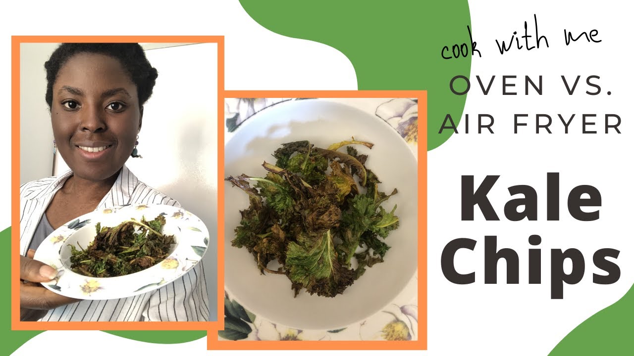 Kale Chips   Oven vs  Air Fryer   Healthy and Easy Vegan Snack Recipe