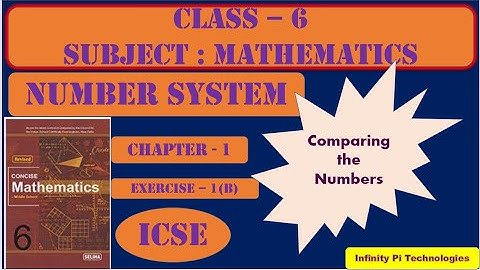 Master Number System with Ease: Class 6 Mathematics  Part - B ICSE Board || Comparing the Numbers