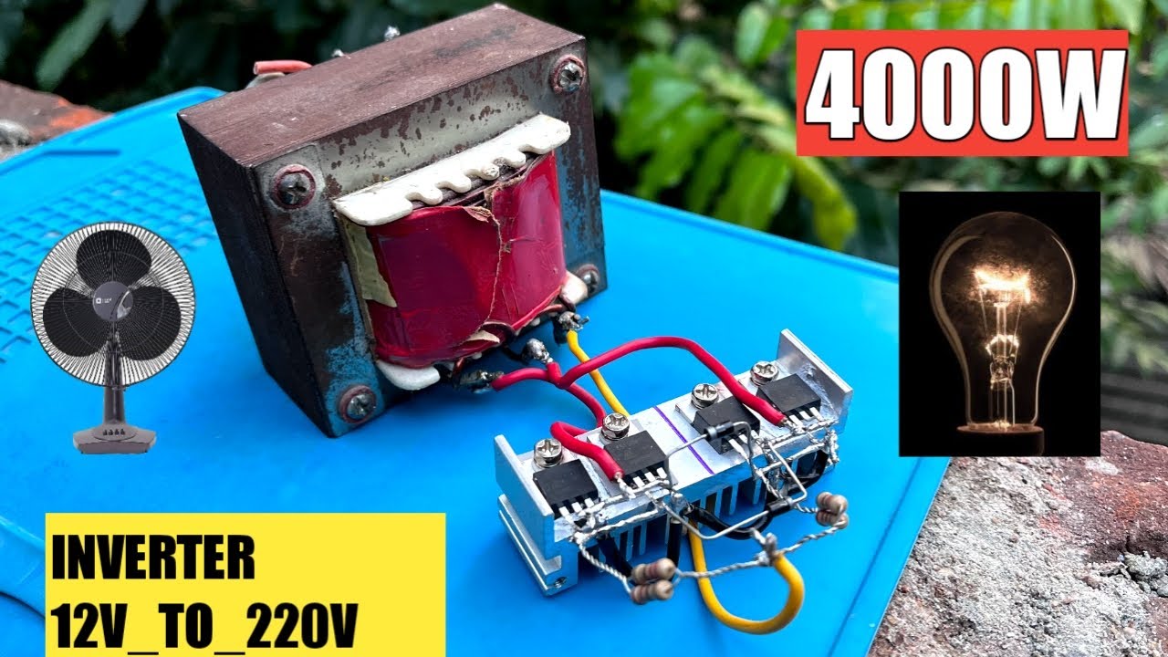 I make 4000W POWERFUL Inverter 12V 220V at home using Mosfet || How make inverter YouTube