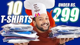 10 BEST T-SHIRTS UNDER ₹300 FOR MEN  🔥 Myntra Summer Boys T-Shirt Haul  2024 | ONE CHANCE screenshot 5